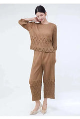 Petite Elegance Pleated 2-Piece