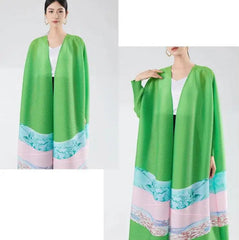 Luxury Flowing Plisse Duster