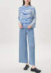 Luxury Micro-Pleated Knit Top