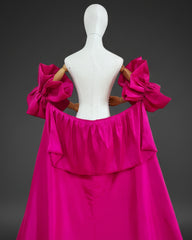 Off-The-Shoulder Taffeta Cape