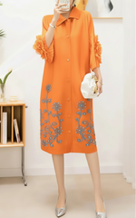 Premium Ruffled Pleats Dress