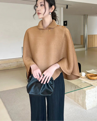 Luxury Pleated Capelet Top