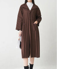 Luxury Plissé Duster Coat