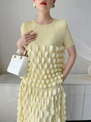 Truly Plissé Bubble Top & Skirt Set