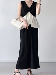 Luxury Peplum Top & Long Skirt Set