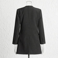 Luxury Collarless Longline Blazer