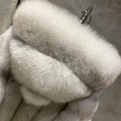Women's Fox Fur Hooded Coat