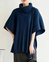 Luxury Pleated Short Sleeve Top