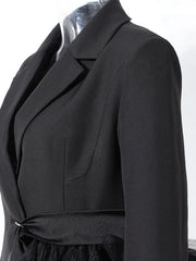 Women's Designer Peacock Blazer Trench Coat