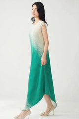 Luxury Pleats Asymmetric Dress