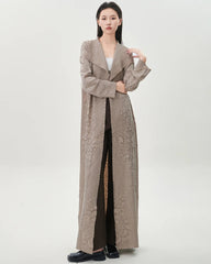 Luxury Travel Plissé Maxi Coat