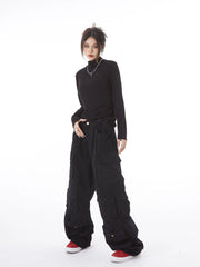 Isabella High Streetwear Loose Wide-Leg Pants