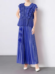 Japanese Plissé 2-Piece Skirt Set