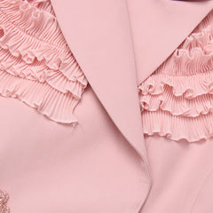 Luxury Ruffled Pleated Skirt Set