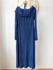 Pleated Off-Shoulder Dress
