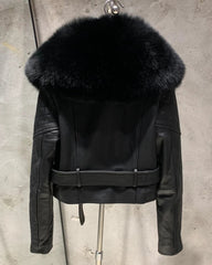 Quilted Lambskin & Fox Fur Jacket