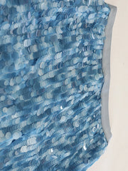 Sequin Glitter Straight Midi Skirt