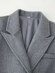 Wool-Blend Fringe Overcoat