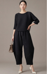 Contemporary Pleated 2-Piece