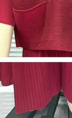 2-Piece Plissé Wide-Leg Set