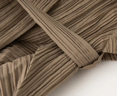 Geometric Pleated Trench Coat