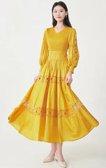 Luxury Fitted-Waist Plissé Dress