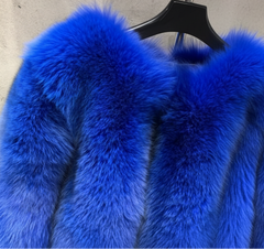 Women’s Blue Fox Fur Coat
