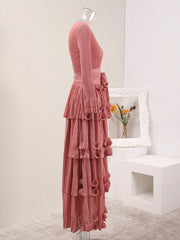 Luxury Pleats Tiered Dress