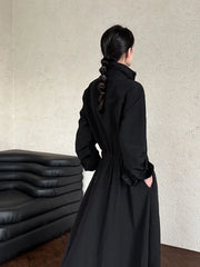 Luxe Cotton Blend Belted Dress
