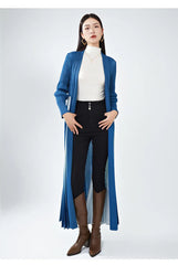 Truly Pleated Long Cardigan in Ombre