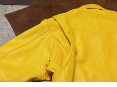 Men's Faux Leather Bomber Jacket