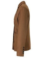 Women's Asymmetrical Brown Blazer Coat | Slimming Fit