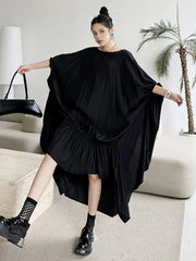 Women's Asymmetric Oversized Draped Dress