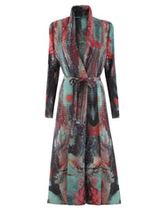 Luxury Plissé Stretchy Long Coat