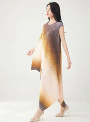 Luxury Pleats Asymmetric Dress
