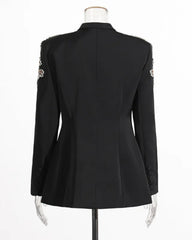 Luxury Crystal Embellished Blazer