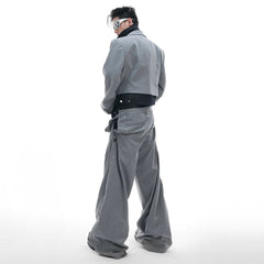 Men's Pinstripe Double-Layered Suit