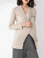 Luxury Plissé Pleat Cardigan