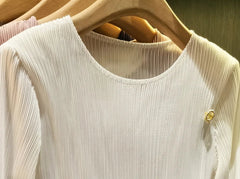 Pleated Bubble Blouse Top