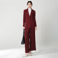 Luxury Plissé Blazer & Trousers