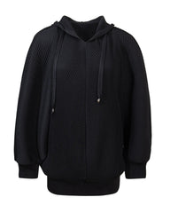 Luxe Batwing Plisse Hoodie