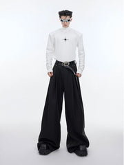 Men's Luxury Streetwear Pleated Wide Leg Pants