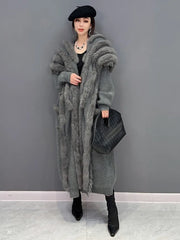 HEYFANCYSTYLE Plush Elegance Knitted Long Coat