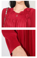 Floral Pleated Wide Leg Pant 2-Piece