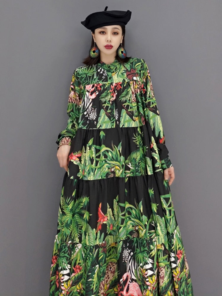 Lora Tropical Oversized Dress