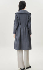 Premium Pleated & Quilted Coat