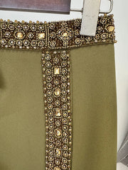2-Piece Embellished Halter Top & Skirt