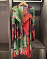 Luxury Travel Plissé Duster Coat