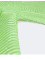 Pleated Set Top & Pull-On Skirt
