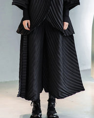 Pleated Plissé Jacket & Pant Set